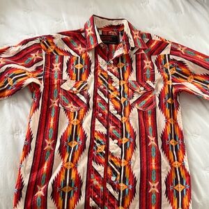 Boys size Medium western button down